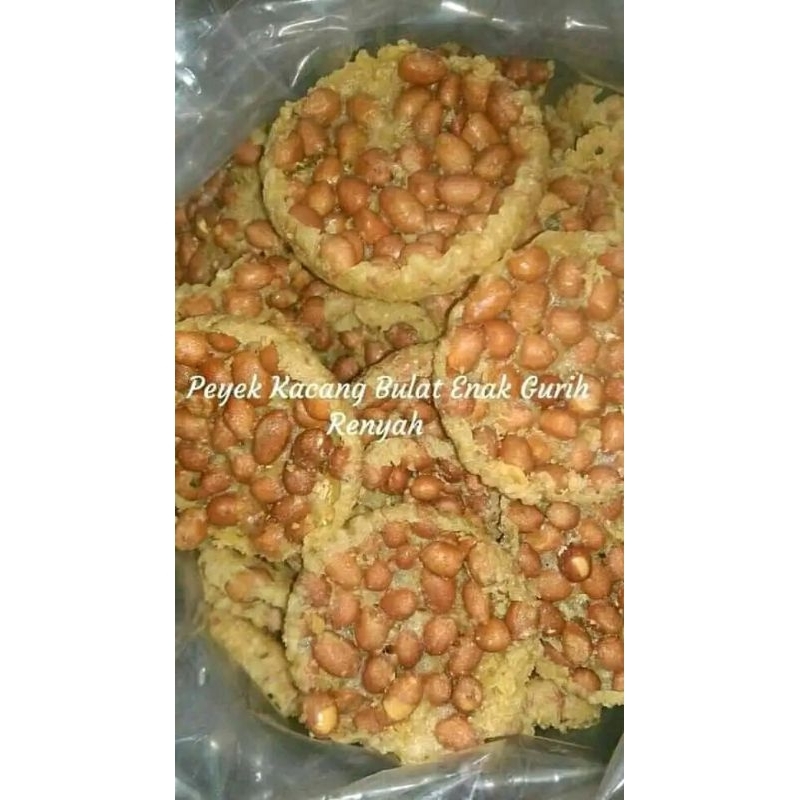 

Peyek kacang tanah bulat gurih, renyah