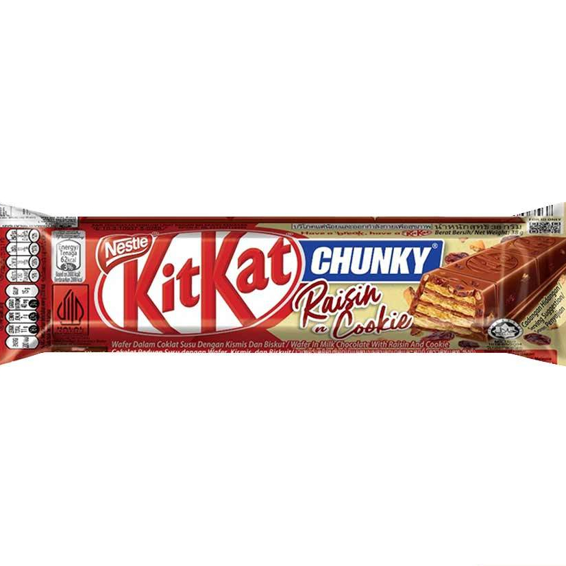 

KIT KAT Chocolate Chunky Raisin & Cookie 38gr