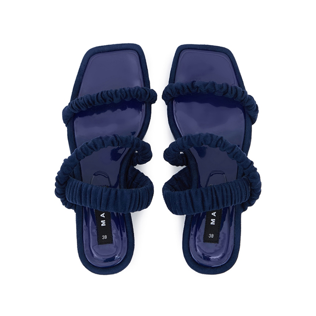 Fusilli Strappy Heels - Navy Blue