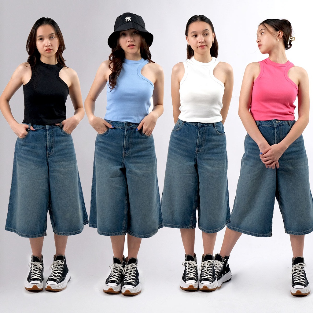 Tank Top Wanita | MUZCA | Asymetric Sleeveless Crop