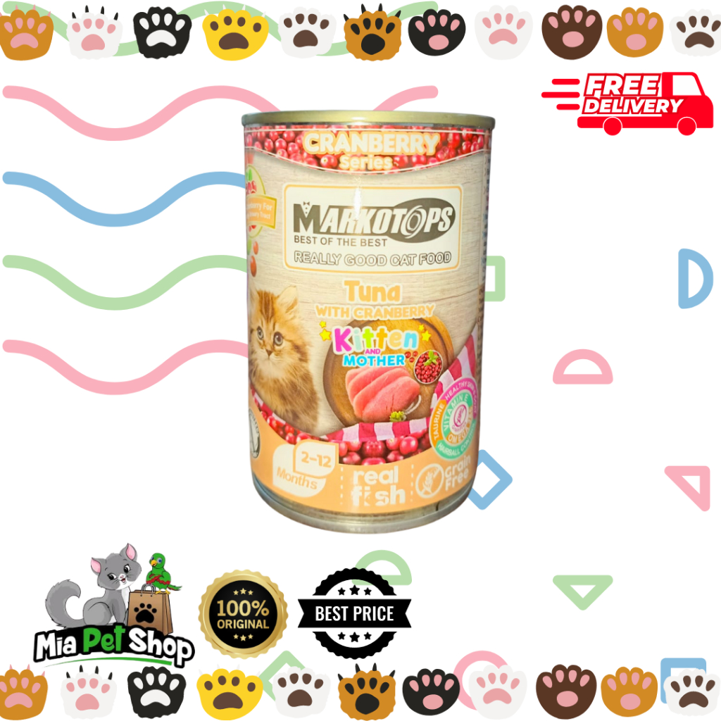 Wet Cat Food, Makanan Basah Kucing, Kitten Food " MARKOTOP Kitten Tuna " 400G