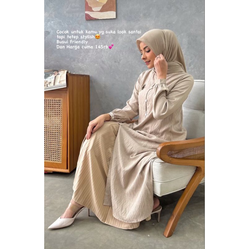 AZKIA MIDI , UMNIA 11 Dress By Jannat.ID ORI DAN TERMURAH