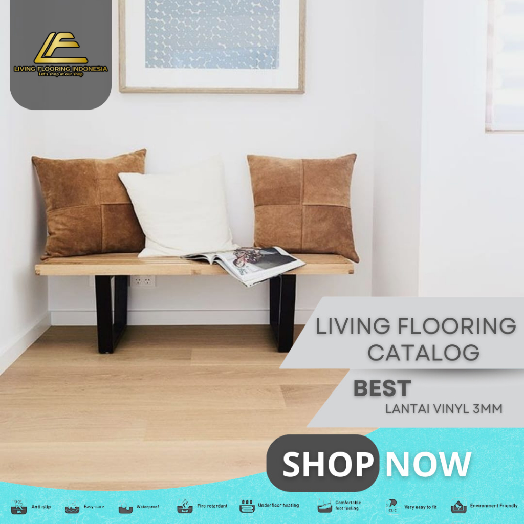 Lantai Vinyl Kisaba 3mm Seri B Natural  | Lantai Vinyl Motif Kayu