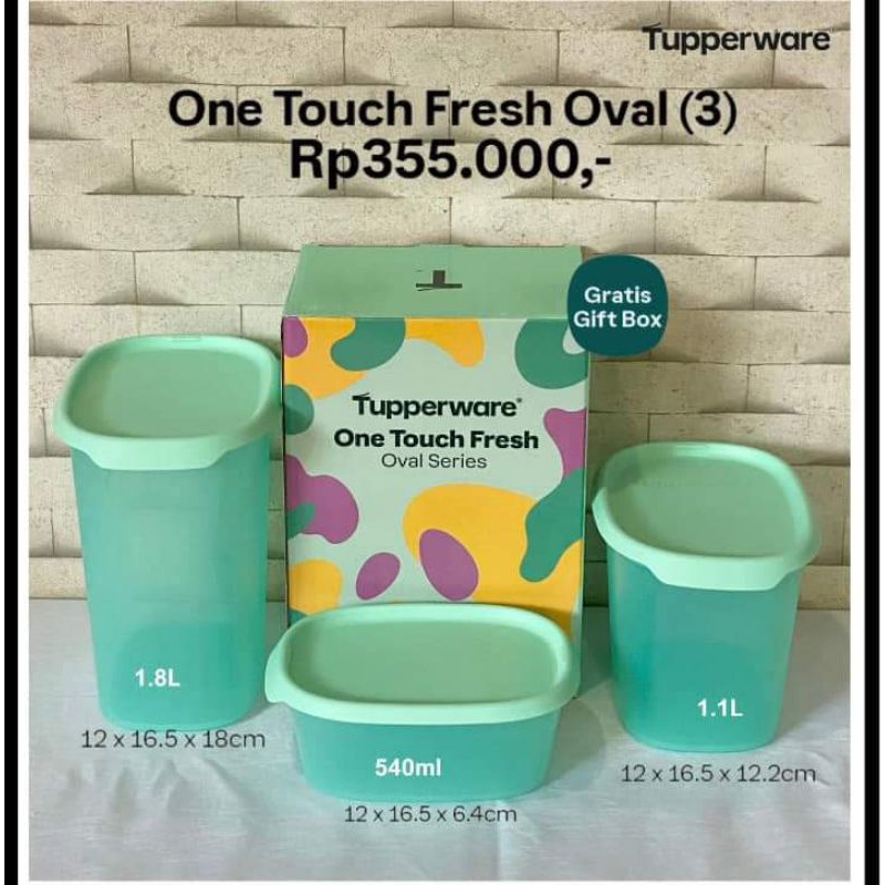 one touch fresh oval tupperware