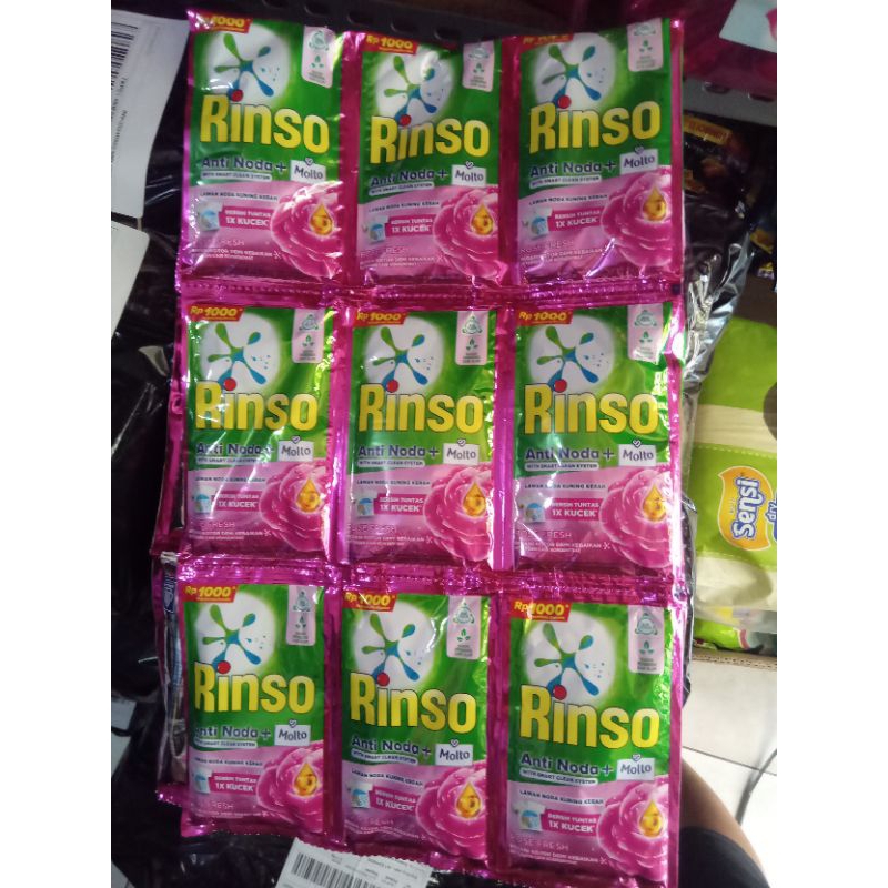 Rinso molto cair 38ml 1 renceng 6 sachet
