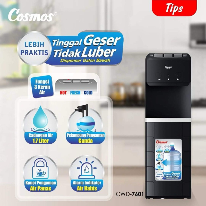 dispenser galon bawah cosmos