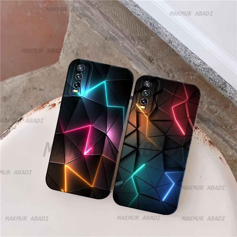 Softcase Untuk Vivo Y12S Y20 Y20S Motif Light Lampu Kotak Case Kekinian Case Terbaru Case Anime Case
