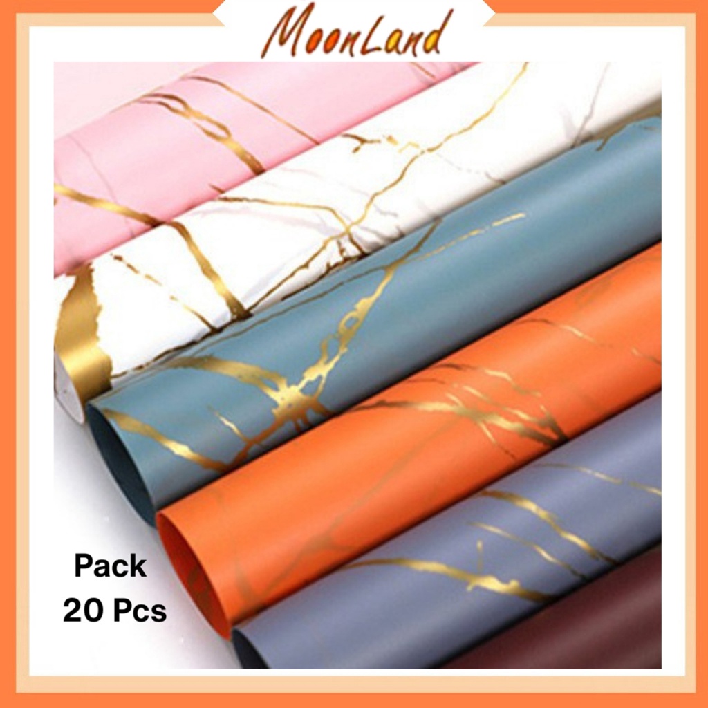 

Termurah 2 Lembar Flower Wrapping Marble Ombre Color Transparent Cellophane Kertas Buket Bunga Hand Bouquet PERPACK KB2