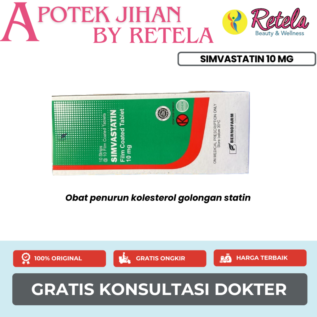 Simvastatin 10 Mg 1 Box 100 Tablet Gen-Bernofarm