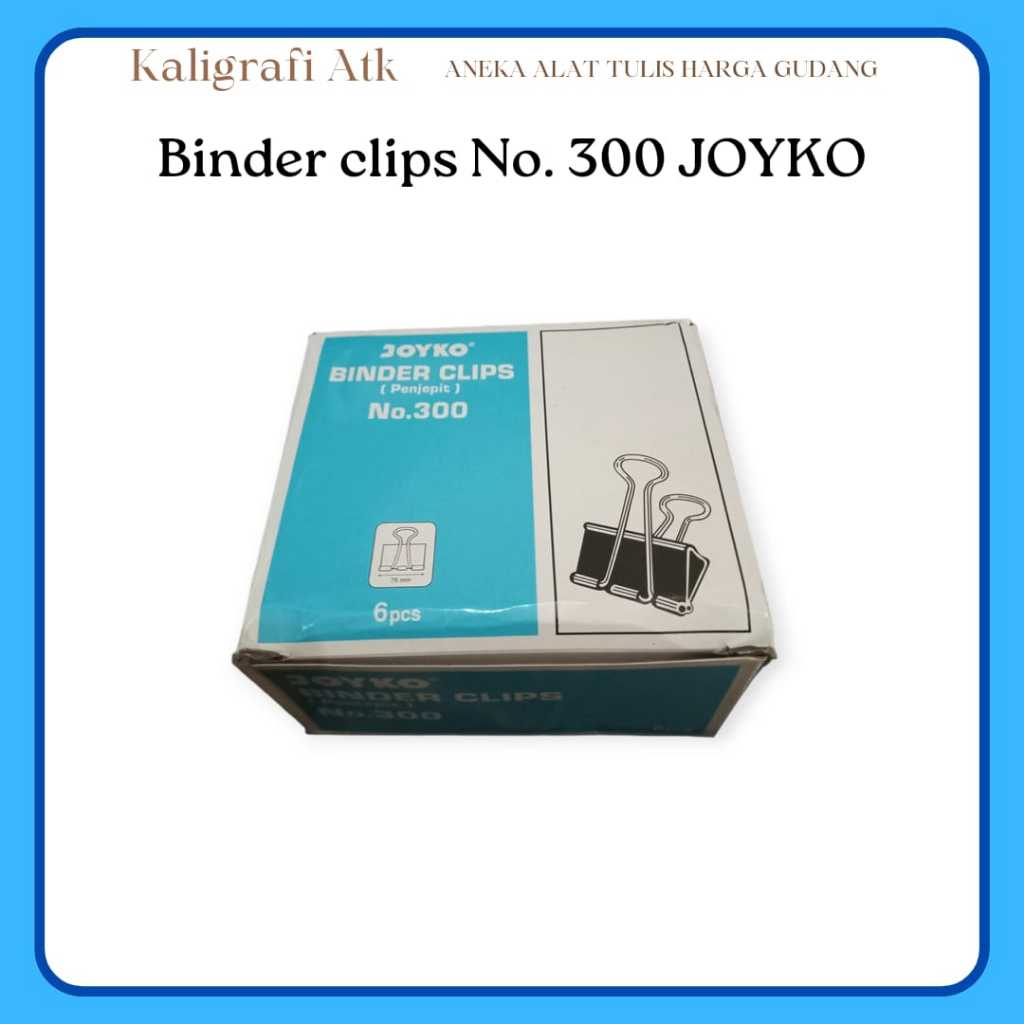 

Binder klip penjepit kertas ukuran 300 1 pack isi 6 pcs Joyko