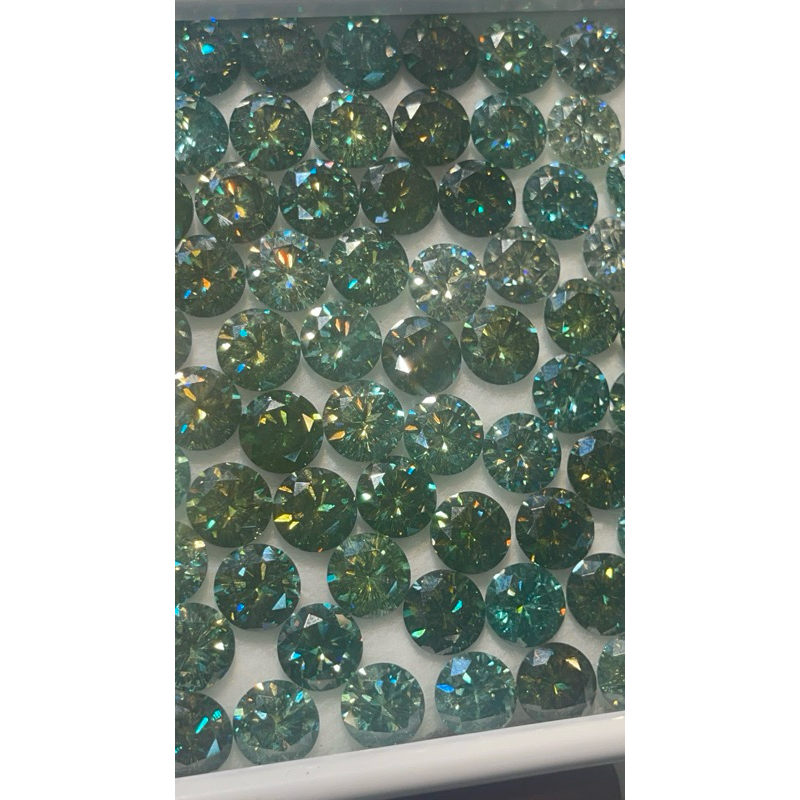 Batu Green Moissanite Diamond Berlian Hijau Moissanite