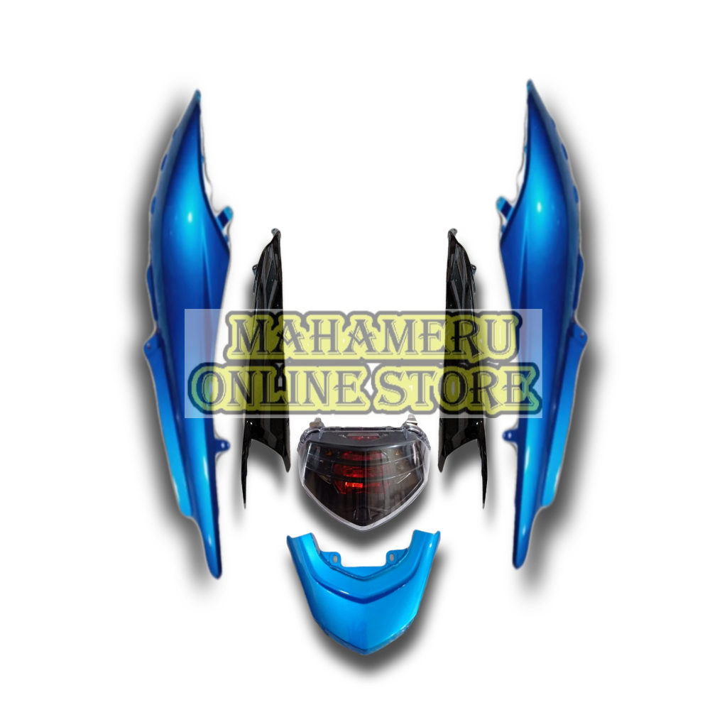 COVER YAMAHA MIO SOUL GT TAHUN 2012 - 2014 BIRU COVER BODY KANAN KIRI YAMAHA SOUL GT BAGIAN BELAKANG