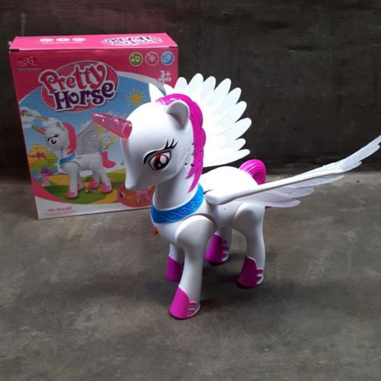 Mainan Kuda Pony Lampu dan Musik  Pretty Pony Horse