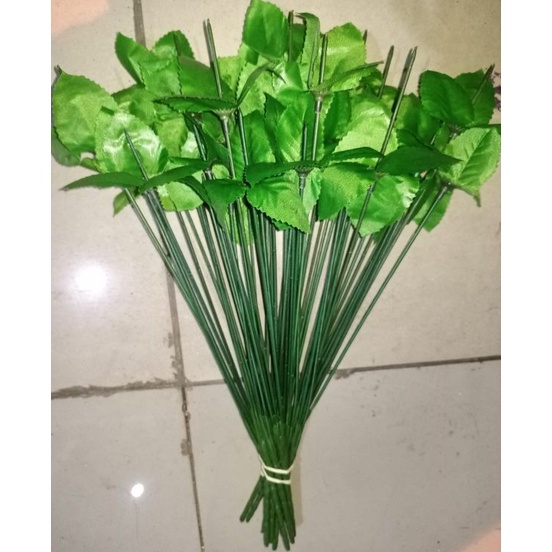 Tangkai bunga mawar cabang 7  Tangkai Bunga Kawat Artificial Hias  Tangkai Bunga  1 lusin
