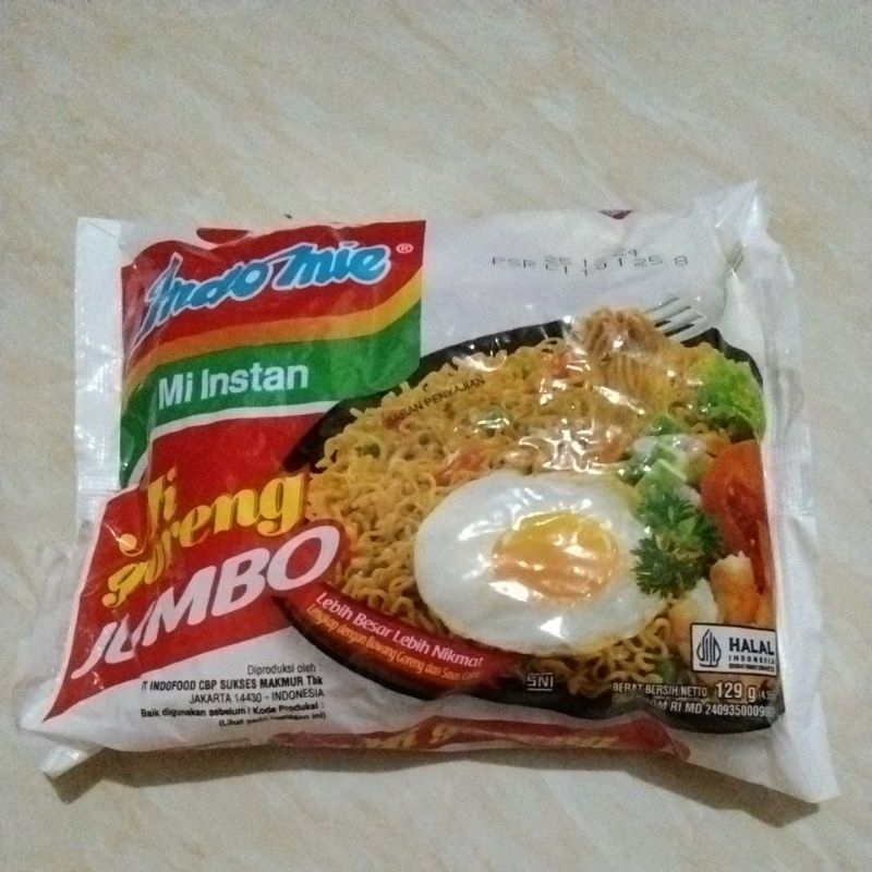 

Indomie goreng jumbo 129gr isi 2bks