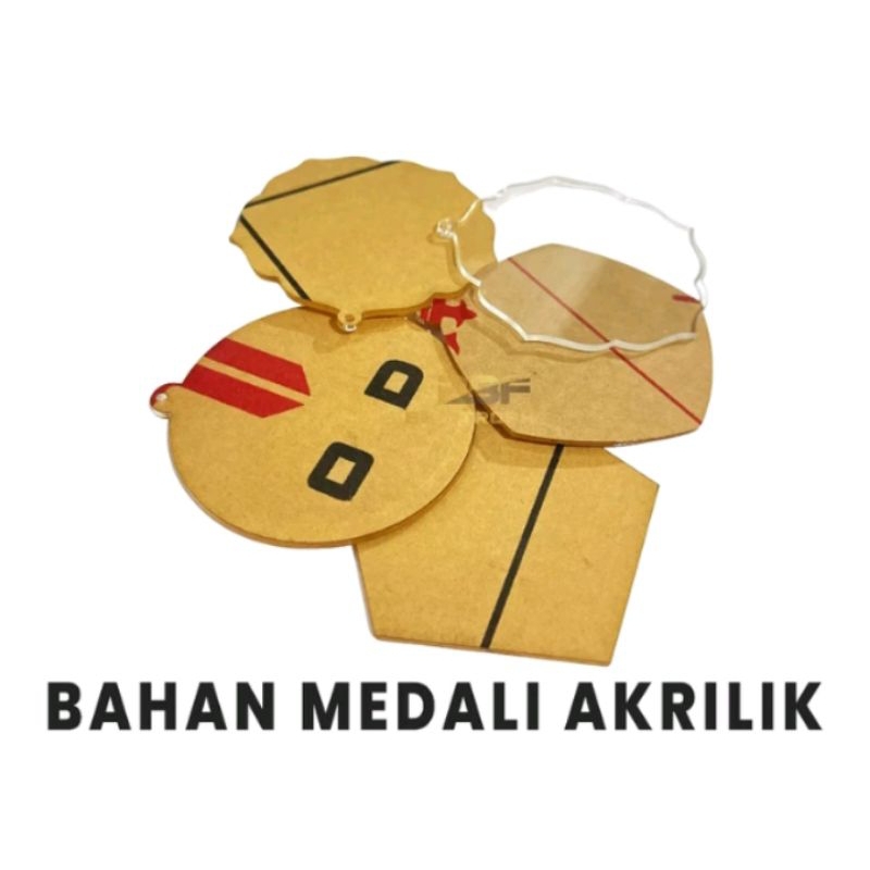 

Bahan medali akrilik 2mm diameter 7cm