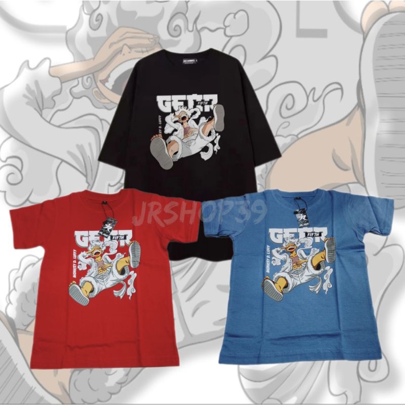 KAOS LUFFY GEAR 5 ANAK LAKI LAKI/BAJU DISTRO ONE PIECE ANAK COWO/BAJU ATASAN KARAKTER ANIME ONE PIEC