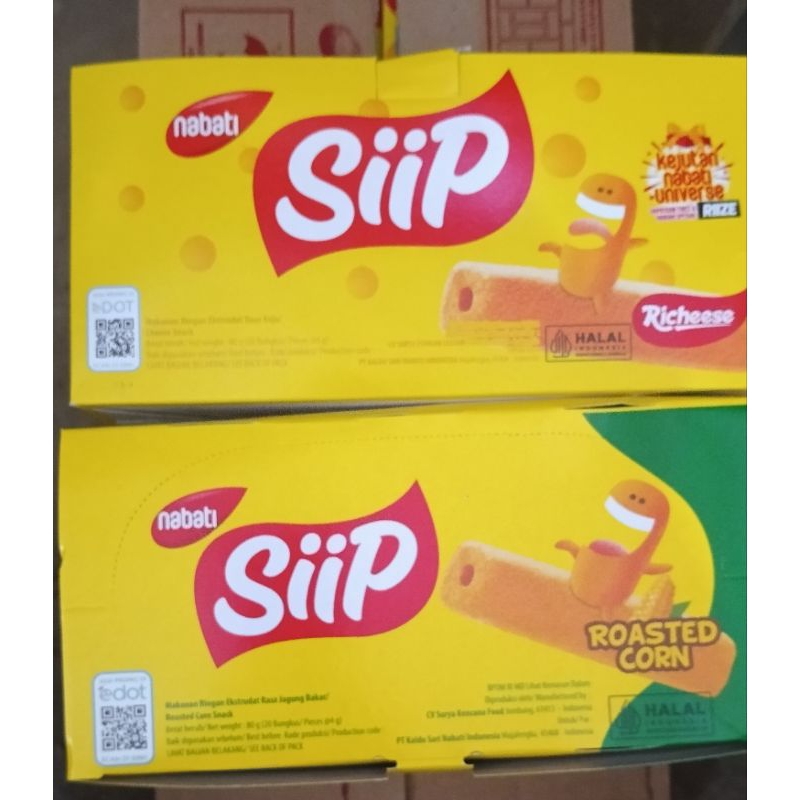 

Nabati siip jagung keju coklat 4gr 1 box isi 20 pcs