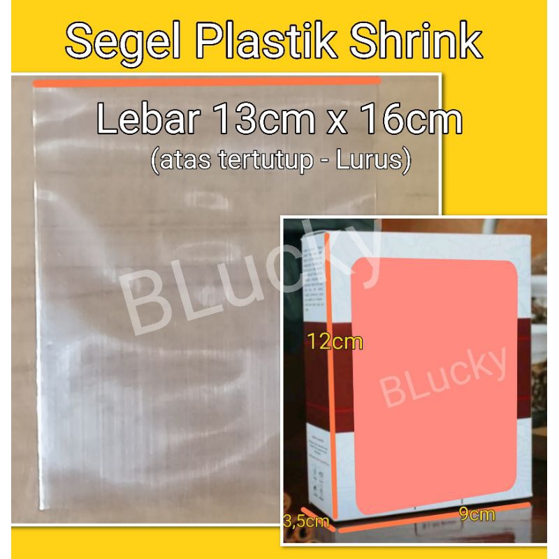 

50pcs Segel Plastik Shrink Lebar 13cmx16cm Seal Atas Lurus Utk Box Kardus 12x9x3,5