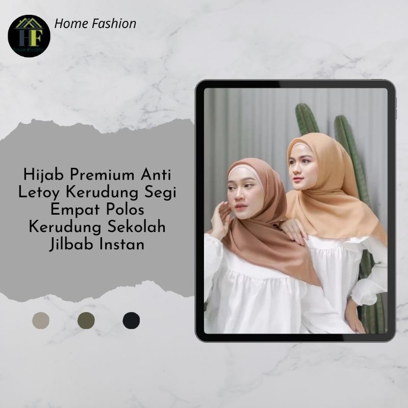 Hijab Premium Anti Letoy Kerudung Segi Empat Polos Kerudung Sekolah Jilbab Instan
