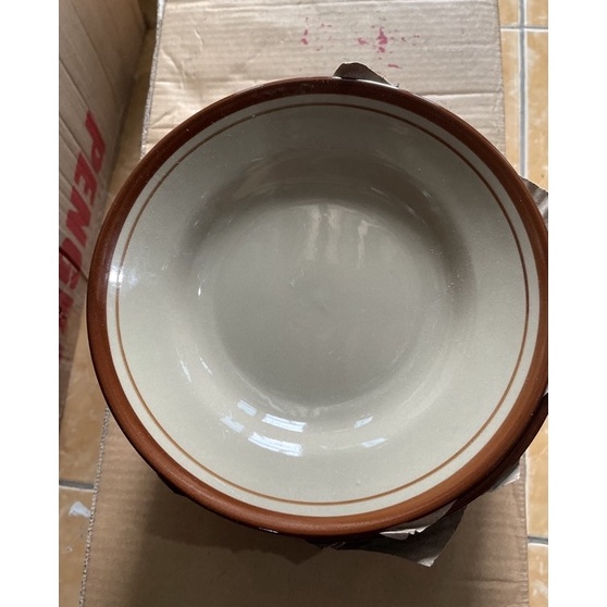 Lusinan  piring  piring coklat  piring keramik coklat  piring keramik list coklat  piring keramik