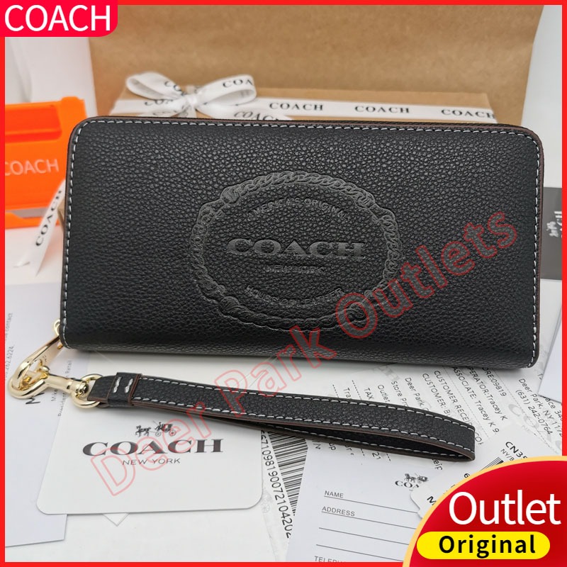 Dompet Coach Wanita Panjang Muat Hp Dilengkapi Dengan Tali Pergelangan Tangan Yang Dapat Dilepas Sem