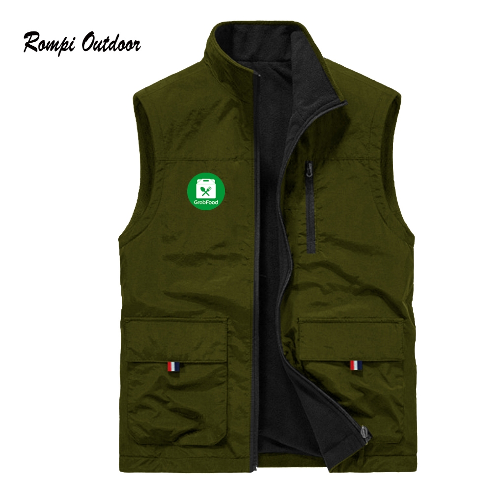 Rompi Grab Terbaru Sedia 5 warna / Rompi original / Rompi Motor Waterproof / JAKET ROMPI PARASUT DRI