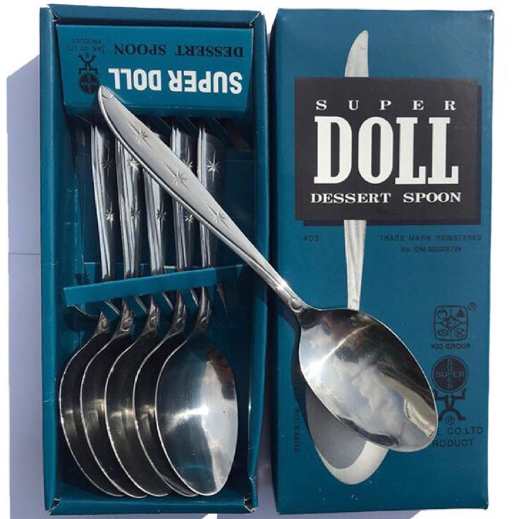 sendok makan super doll  garpu super doll  garpu tebal super doll  sendok makan super doll isi 6pcs