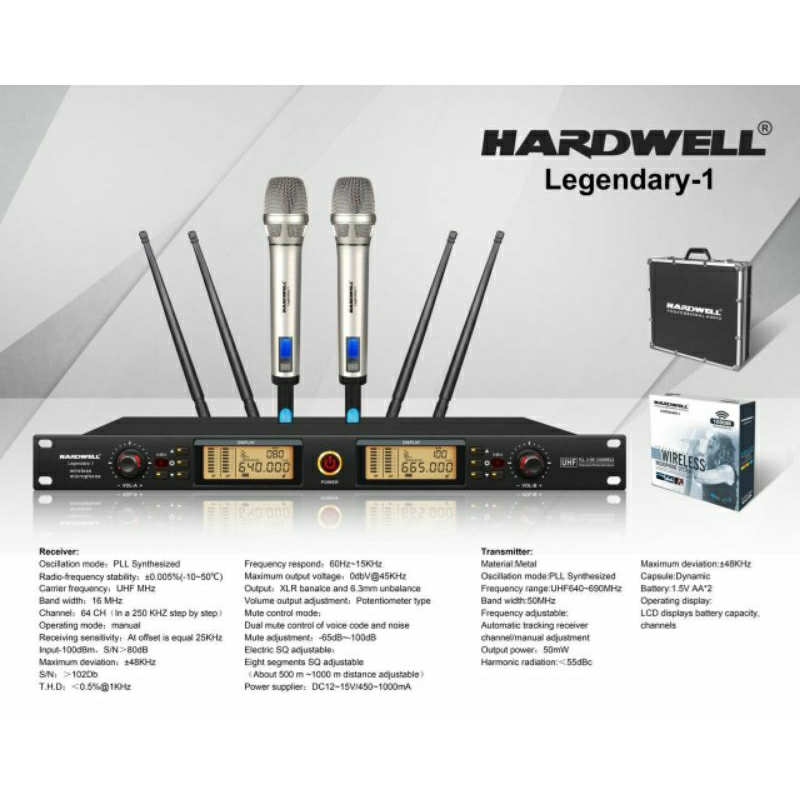 Mic wireless Hardwell Legendary1 dijamin original Hardwell Legendary1 handheld