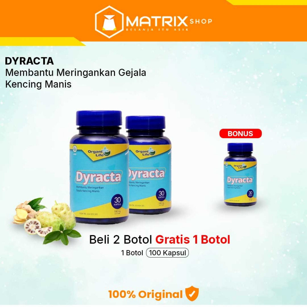 DYRACTA HERBAL | OBAT DIABETES | VITAMIN PANKREAS | ORI MATRIXSHOP