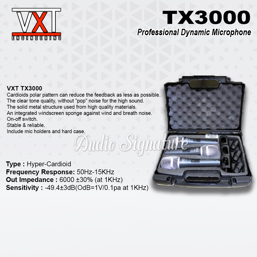 Mic Kabel VXT TX3000 | TX 3000 Isi 3 Mic Original