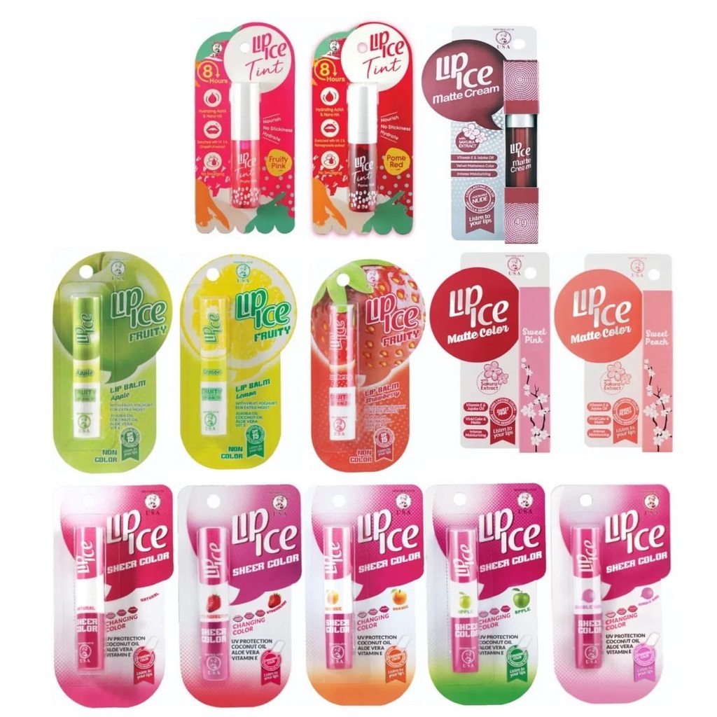 LIP ICE Sheer Color Lip Balm | Fruity Lip Balm |  Lipbalm pelembab bibir warna pink natural