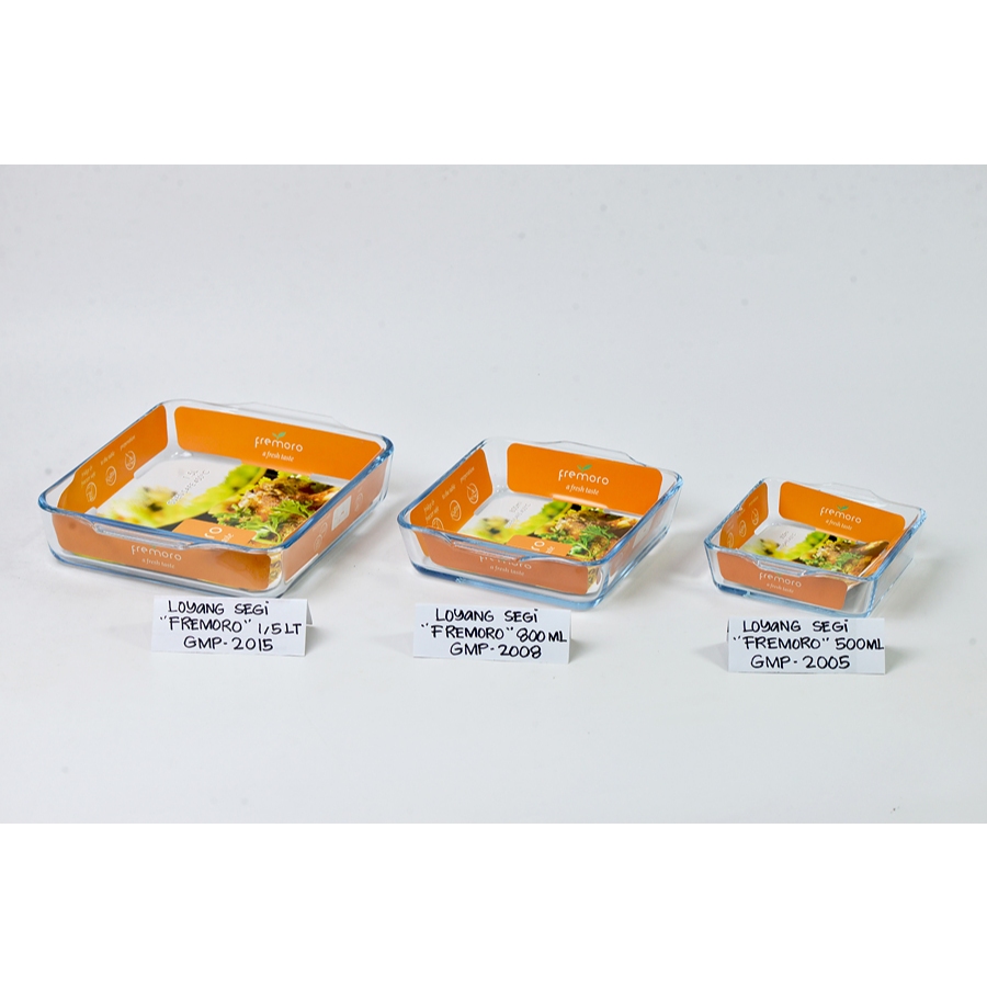 FREMORO Loyang Kaca Square /Loyang Baking/ Baking Dish Square