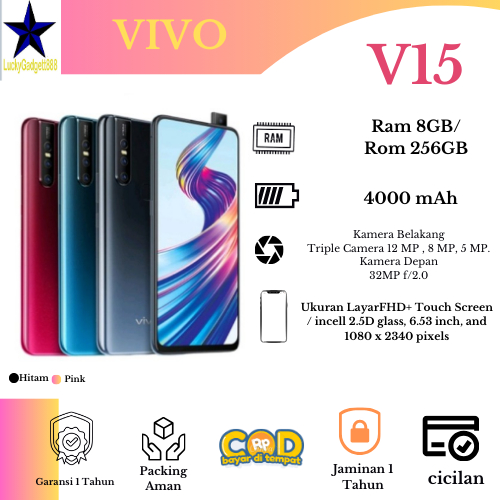 HP Vivo V15 Ram8/256 GB 4GSmanrtphon Android Kekinian