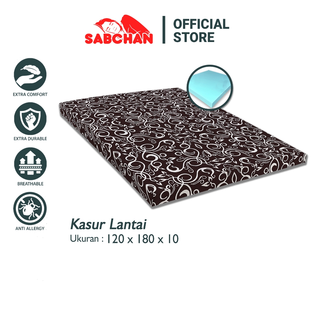 Sabchan - Kasur Lantai Busa Matras Ukuran 120 X 180 X 10 Cm