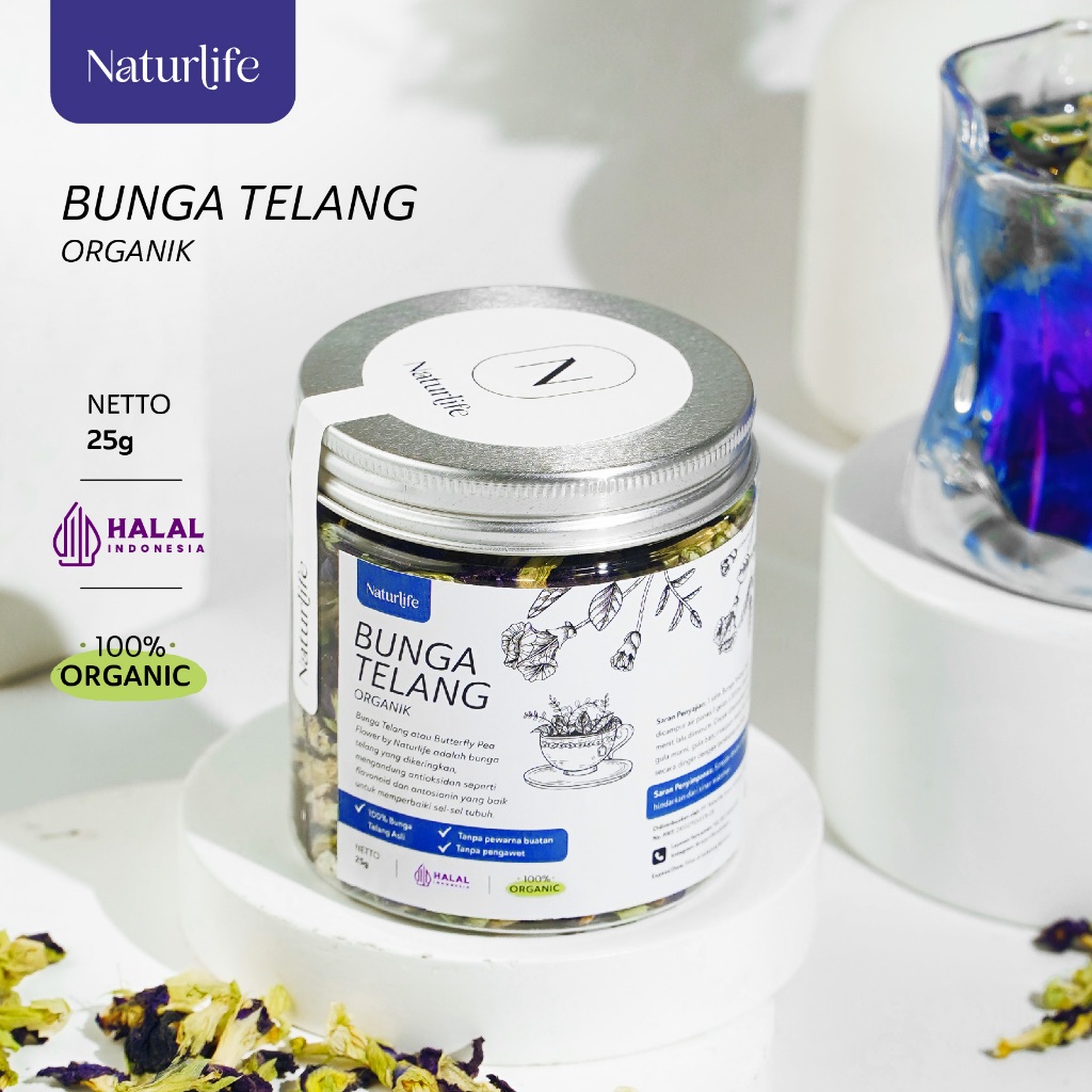 

TEH BUNGA TELANG KERING SEGAR ORGANIK 25G MINUMAN BUNGA TELANG BUTTERFLY PEA ORGANIC BLUE PEA KERING HERBAL PREMIUM REMPAH NUTRIFARM / BEORGANIK / DARI BUMI / SAFIYA / GALLEO