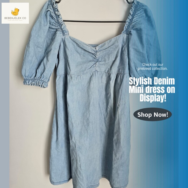 Denim mini dress H&M [preloved]