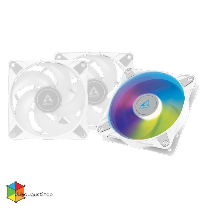 Arctic P12 PWM PST ARGB White - 3 PCS Value Pack