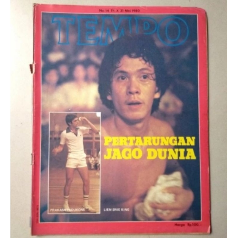 Majalah Tempo 31 Mei 1980 : Pertarungan Jago Dunia - Cover Liem Swie King