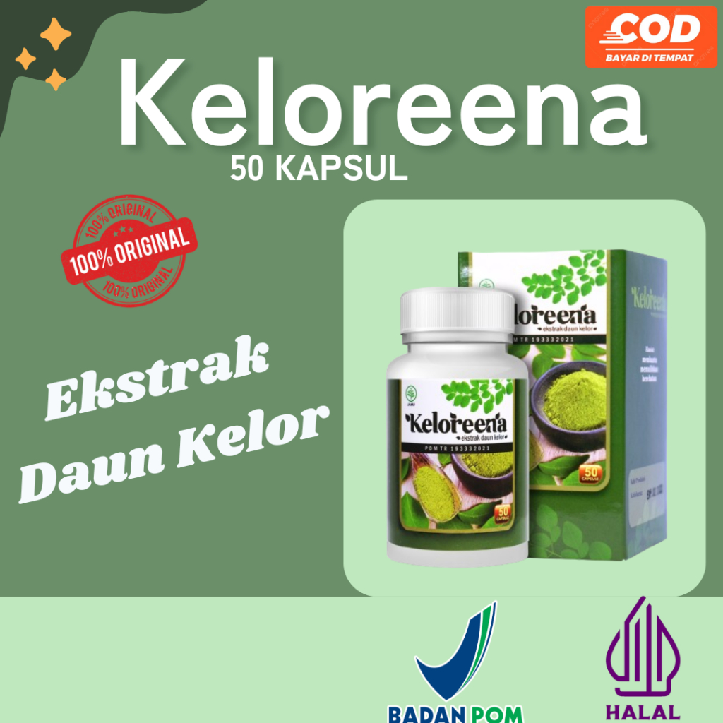 Keloreena 50 Kapsul Ekstak Daun Kelor Herbal Kaya Akan Manfaat