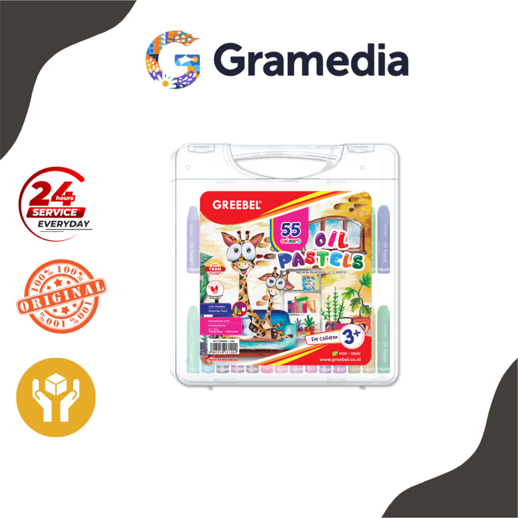 

Gramedia Mega - Greebel Crayon Oil pastel PP-55C CRD