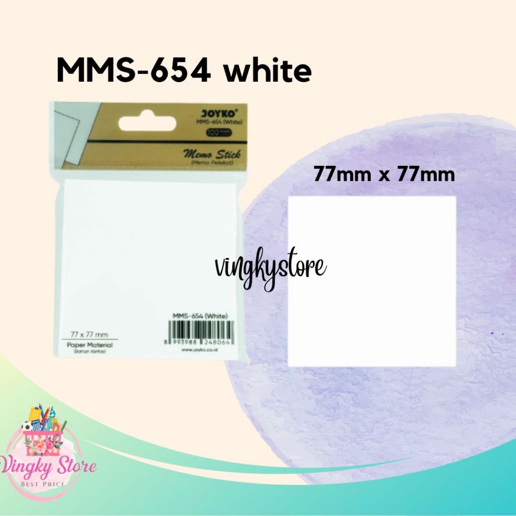 

Sticky Note / Memo Stick / Memo Kertas Tempel MMS-654 White Joyko