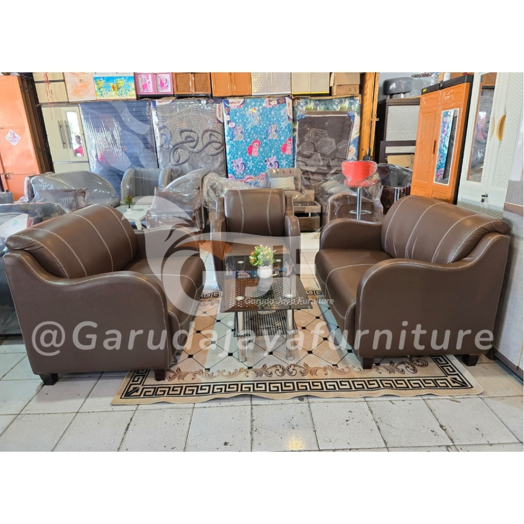 SOFA TAMU MINIMALIS 221 KULIT OSCAR / SOFA TAMU 221 /SOFA TAMU BAHAN KULIT/SOFA TAMU DENGAN DUDUKAN 