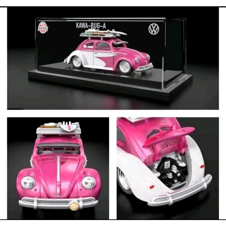Hotwheels RLC Exclusive VW Volkswagen Beetle Kawa-Bug-A PInk White