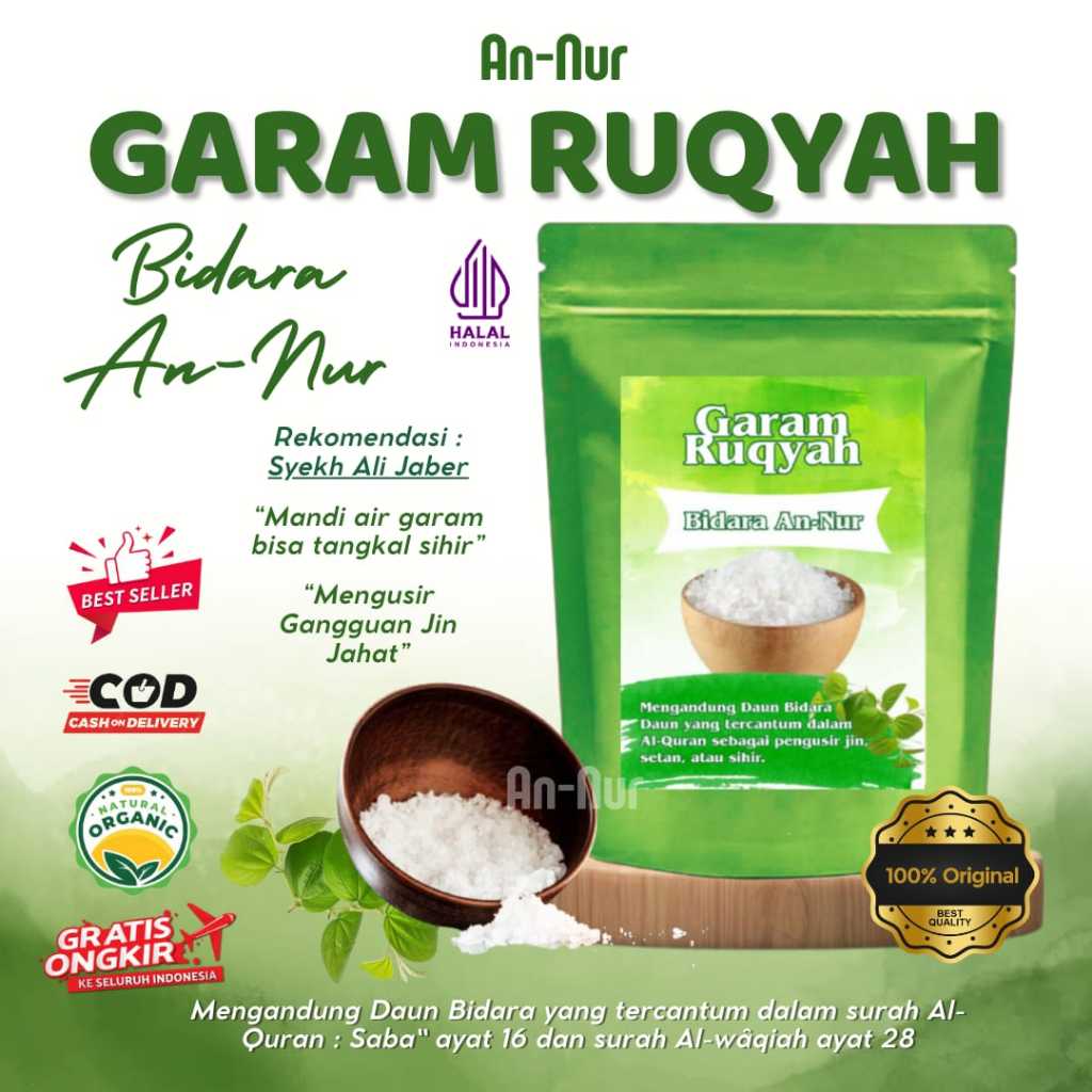 

ASLI 100% || garam ruqyah bidara annur mengusir santet,gangguan jin jahat dalam tubuh [500 gram original]