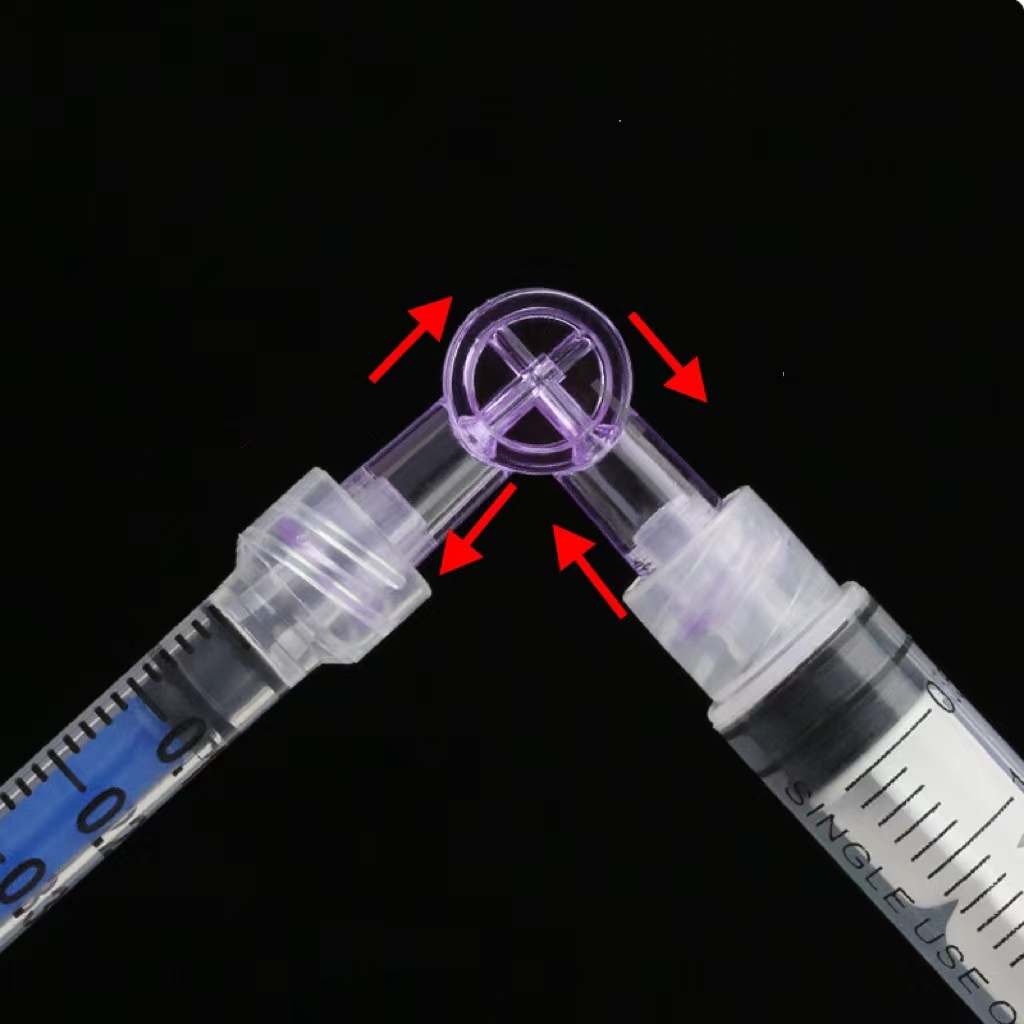 Three Way Stopcock Syringe Connector Konektor Spuit Penyambung Suntikan Tiga arah  1PCS