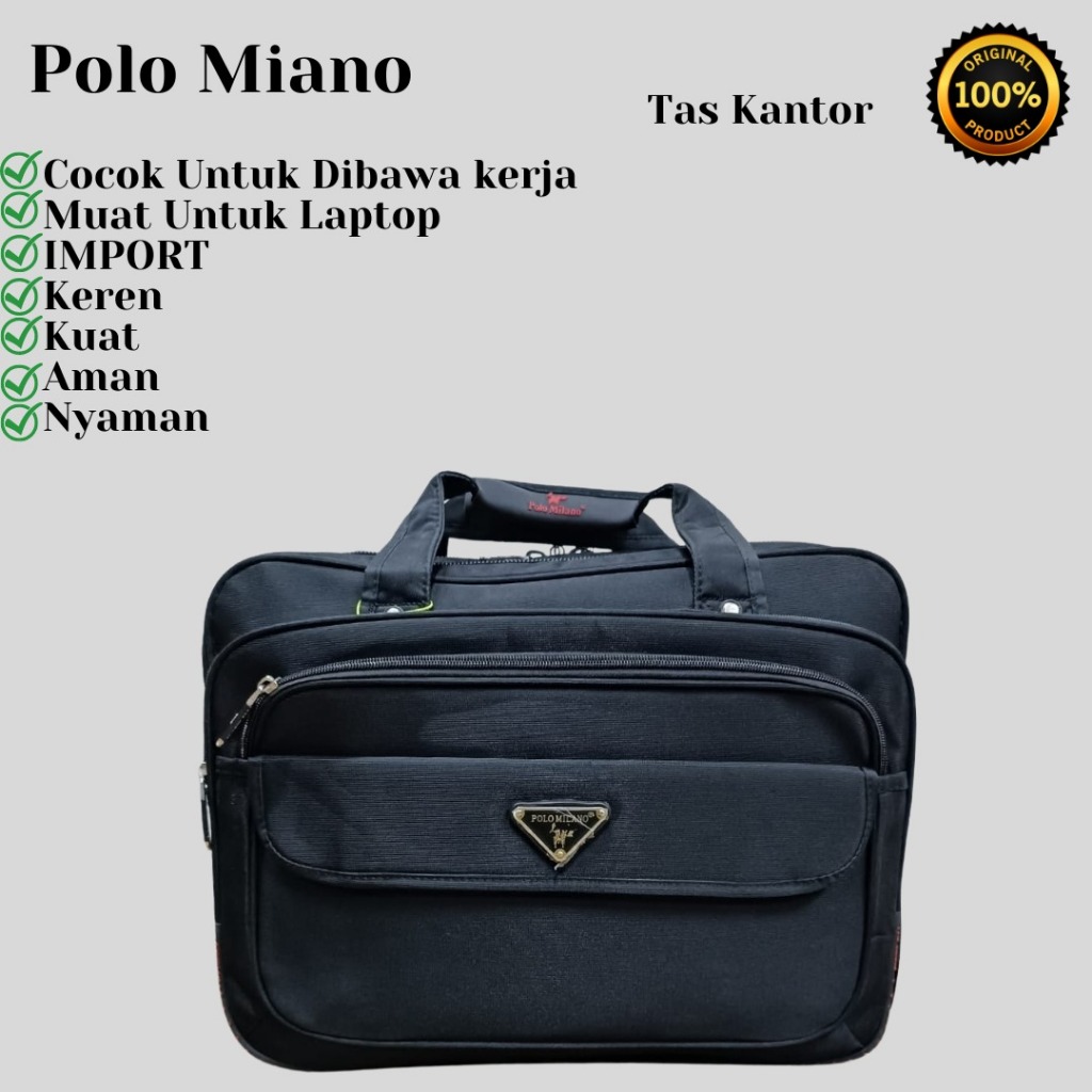Tas Kerja Pria - Tas Selempang Laptop Kantor Briefcase Tas Selempang POLO MILANO