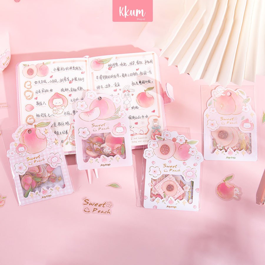 

Set Stiker Peach Pink Cute Hias DIY Dekor Scrapbook