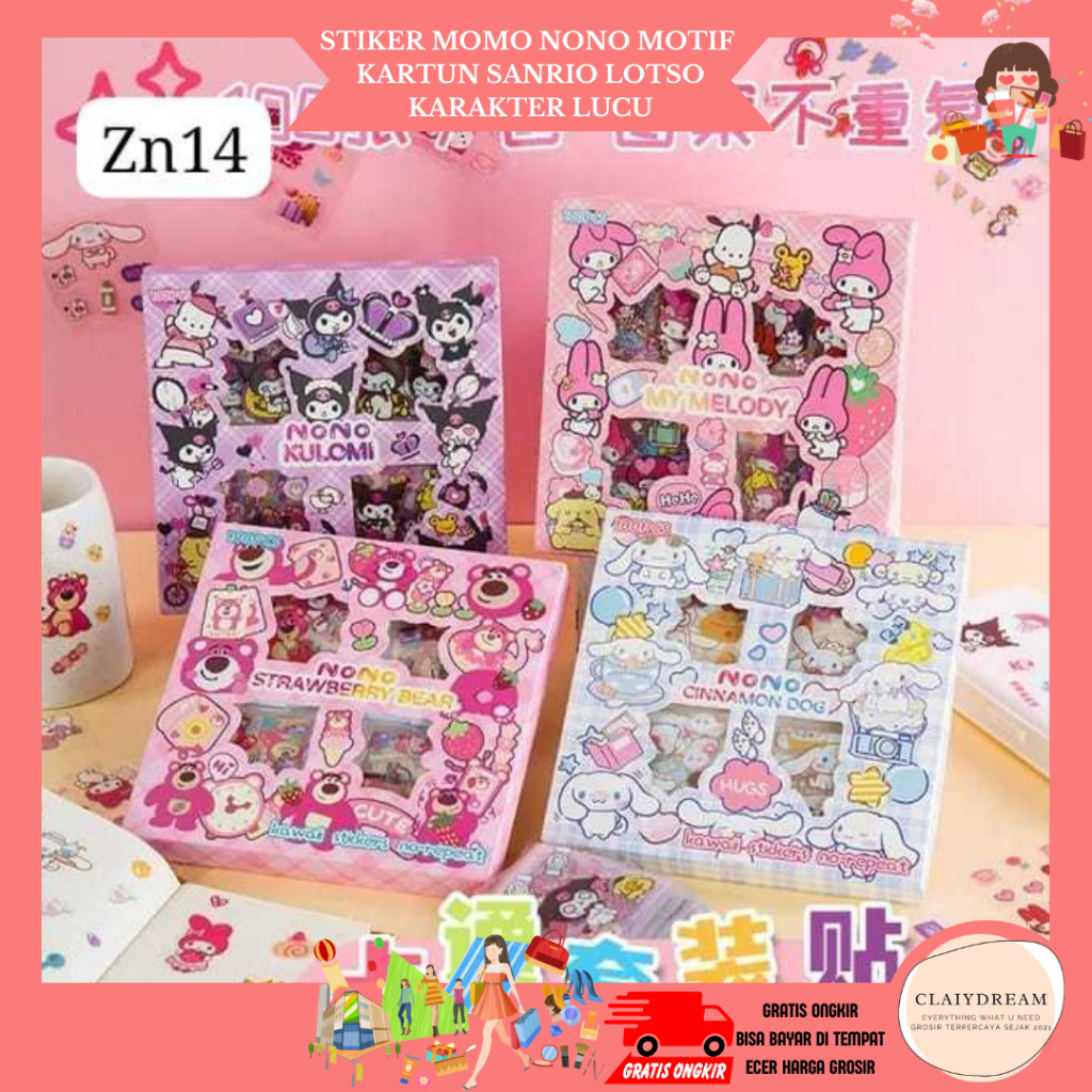 

CLAIYDREAM STICKER / STIKER MOMO LABUBU VIRAL BLACKPINK 1BOX ISI 100 LEMBAR STICKER WATERPROOF