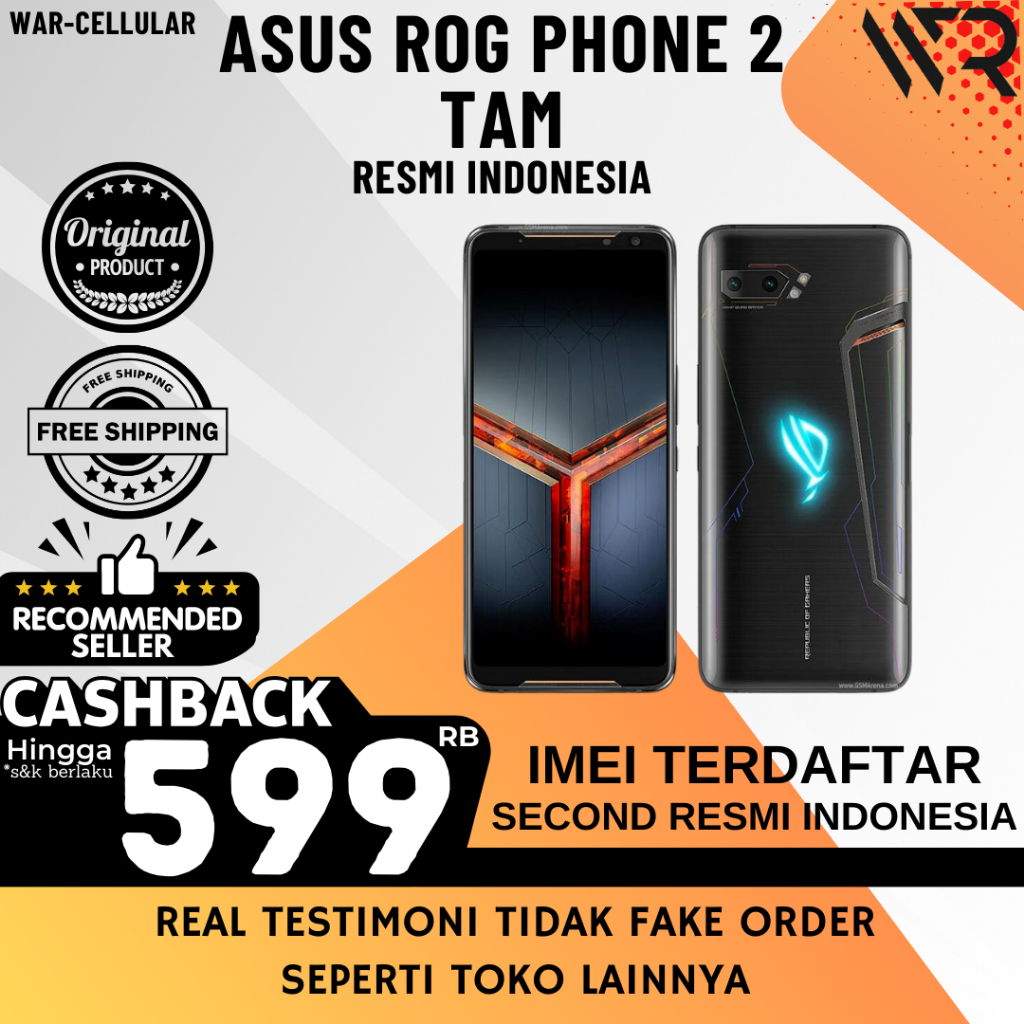 Tam | Asus Rog Phone 2 8/128GB 12/512GB Second Original Resmi